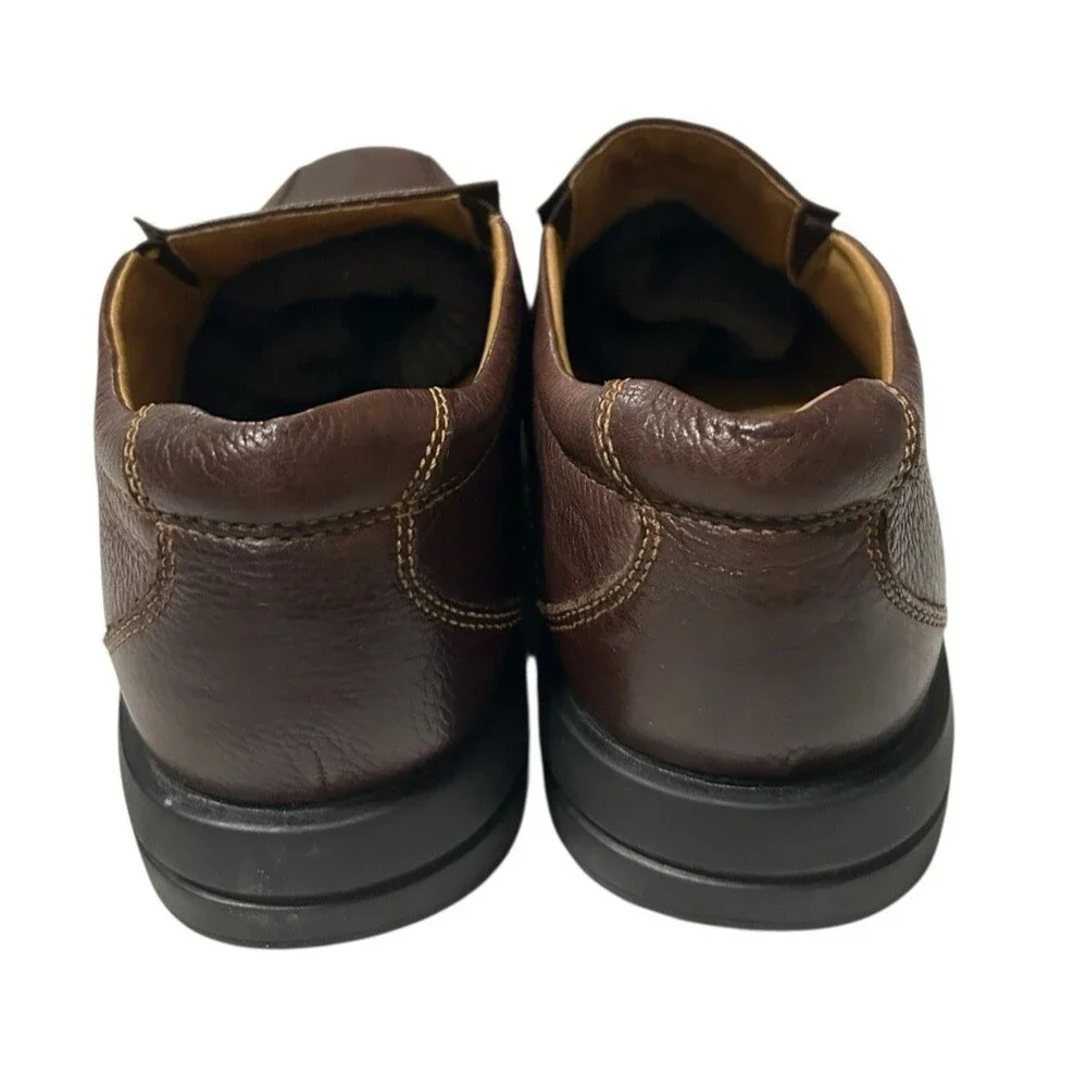 BASS JK Brown Leather Loafers Cushion Casual Shoes Mens 1338-200  US 11.5 M